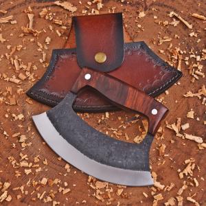 Custom Hand Forged Carbon Steel Alaskan Ulu Knife