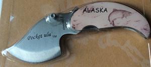 Alaska Salmon Handle Pocket Ulu Knife