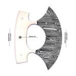 Damascus Steel Alaskan Ulu Knife with Sheath