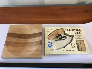 Genuine Leather Ulu Knife Sheath - Alaska Stamped