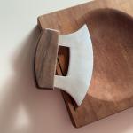 Traditional Ulu Knife Set with Wooden Board