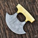 Handmade Carbon Steel Alaskan Ulu Knife with Sheath