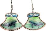 Ulu Knife Shape Humpback Whale Earrings