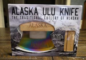 Alaska Style Ulu Knife with Display Stand