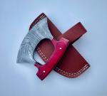 Handmade Damascus Steel Ulu Knife with Rosewood