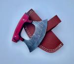 Handmade Damascus Steel Ulu Knife with Rosewood