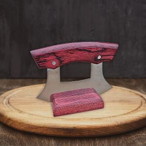 Ulu Knife & Stand - Mezzaluna Chopper & Slicer