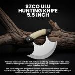 5.5" Horn/Bone Handle Crescent Blade Ulu Knife