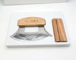 Alaska Ulu Chop Knife with Stand and Storage