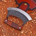 Custom Hand Forged Alaskan Ulu Knife with Sheath