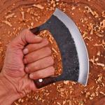 Custom Hand Forged Alaskan Ulu Knife with Sheath