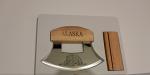 Alaska Ulu Knife with Wooden Stand