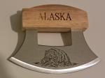 Alaska Ulu Knife with Wooden Stand