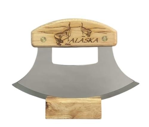 Birch Ulu Knife with 6" Stainless Steel Blade