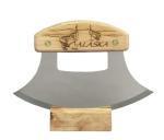 Birch Ulu Knife with 6" Stainless Steel Blade