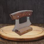 Alaska Ulu Kitchen Slicer Knife with Stand