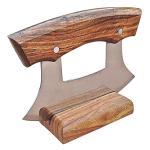 Alaska Ulu Kitchen Slicer Knife with Stand