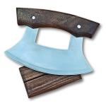 Alaska Ulu Kitchen Slicer Knife with Stand