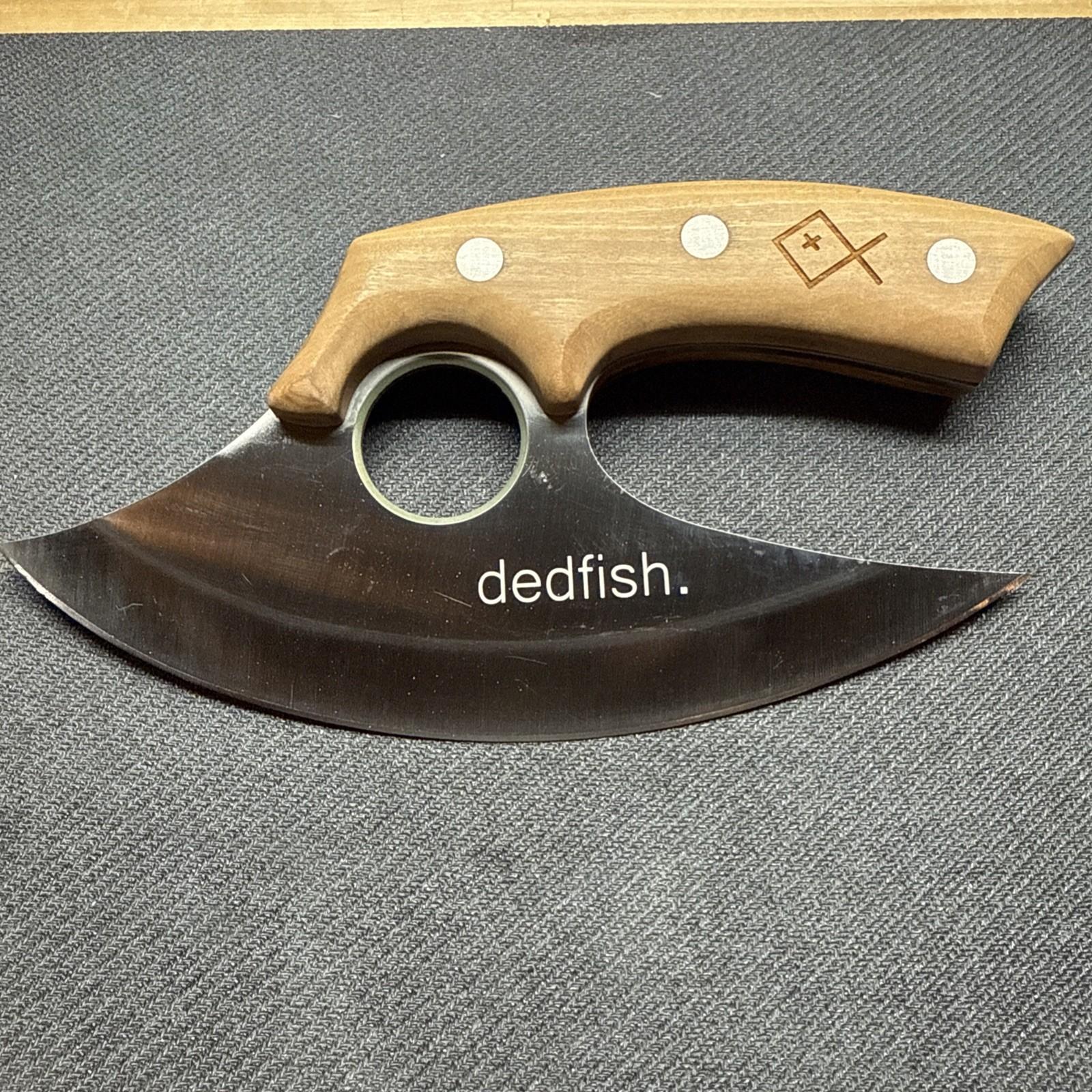 Dedfish Ulu Knife with Leather Sheath