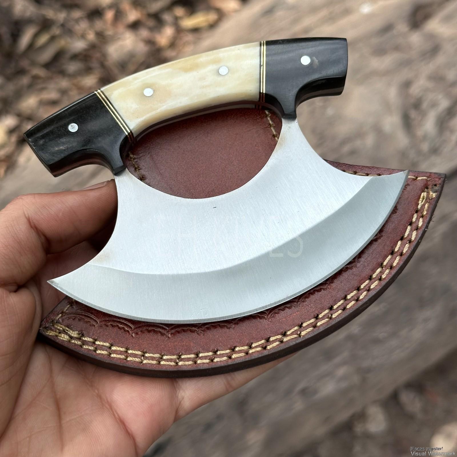 D2 Steel Vintage Alaskan Ulu Kitchen Knife