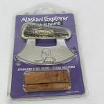 Alaskan Explorer Ulu Knife with Wood Stand
