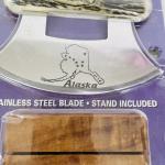 Alaskan Explorer Ulu Knife with Wood Stand