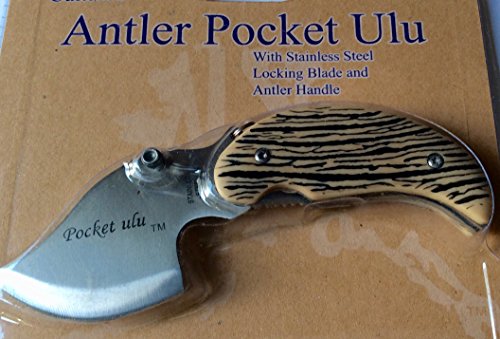 Alaska Antler Handle Pocket Ulu Knife