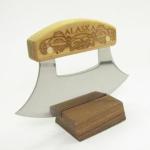 Inupiat Birch Ulu Knife with Totem Design