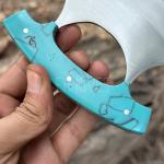 D2 Steel Vintage Alaskan Ulu Kitchen Knife