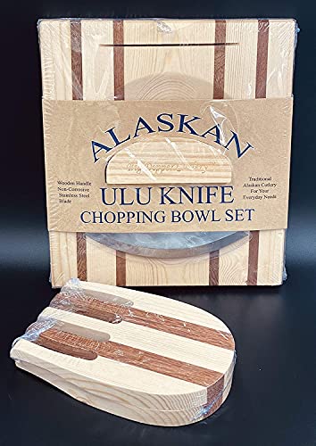 Ulu Knife Set with Chopping Bowl and Claws