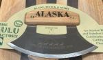 Alaska Birch Ulu Knife with Wood Stand Set