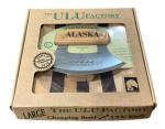 Alaska Birch Ulu Knife with Wood Stand Set