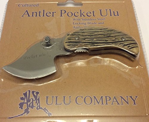Alaska Antler Handle Pocket Ulu Knife