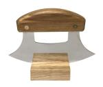 Alaska Birch Ulu Knife with Wood Stand