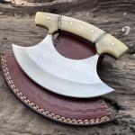 D2 Steel Vintage Alaskan Ulu Kitchen Knife