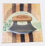 Alaskan Birch Ulu Knife and Bowl Set