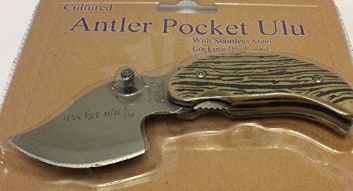 Alaska Antler Handle Pocket Ulu Knife