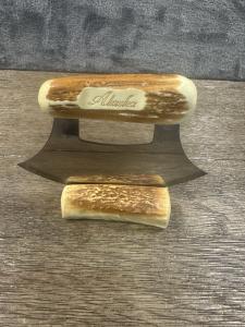 Inuit Antler Ulu Vegetable and Herb Chopper