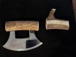Alaskan Ulu Knife with Antler Handle and Steel Blade