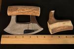 Alaskan Ulu Knife with Antler Handle and Steel Blade