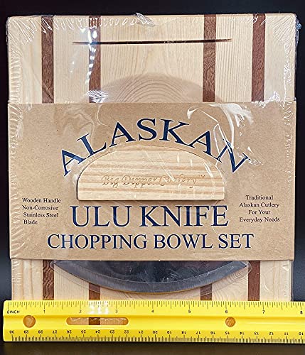 Ulu Knife Set with Chopping Bowl and Claws