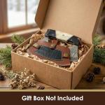 Damascus Steel Alaskan Ulu Knife with Leather Sheath