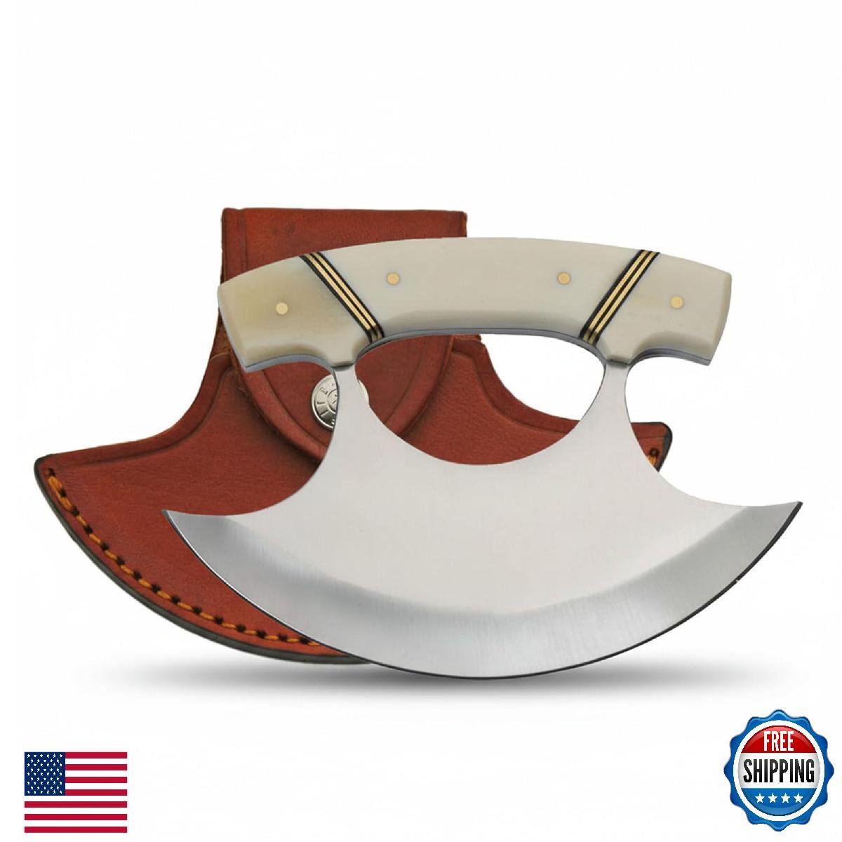 SZCO ULU Knife 5.5" - Camping and Skinning