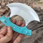 D2 Steel Ulu Knife with Sheath for Chefs