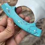 D2 Steel Ulu Knife with Sheath for Chefs