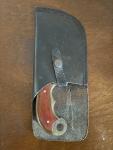 Alaskan Carbon Steel Ulu Knife with Sheath 9”