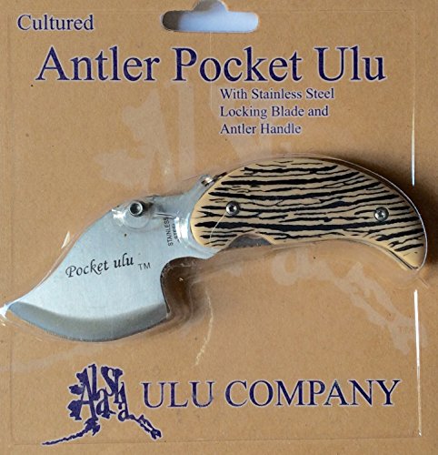 Alaska Antler Handle Pocket Ulu Knife