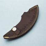 Custom Damascus Steel Ulu Knife for Pizza Cutting