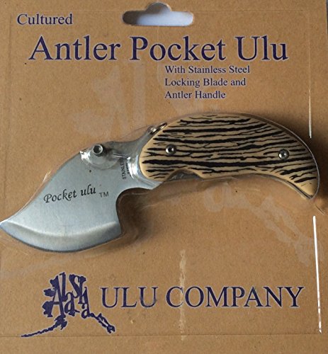 Alaska Antler Handle Pocket Ulu Knife