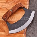 Personalized Carbon Steel Ulu Knife with Sheath